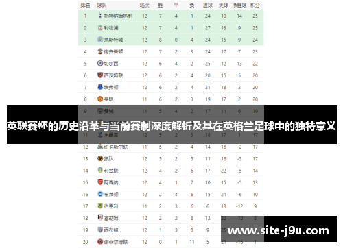 英联赛杯的历史沿革与当前赛制深度解析及其在英格兰足球中的独特意义